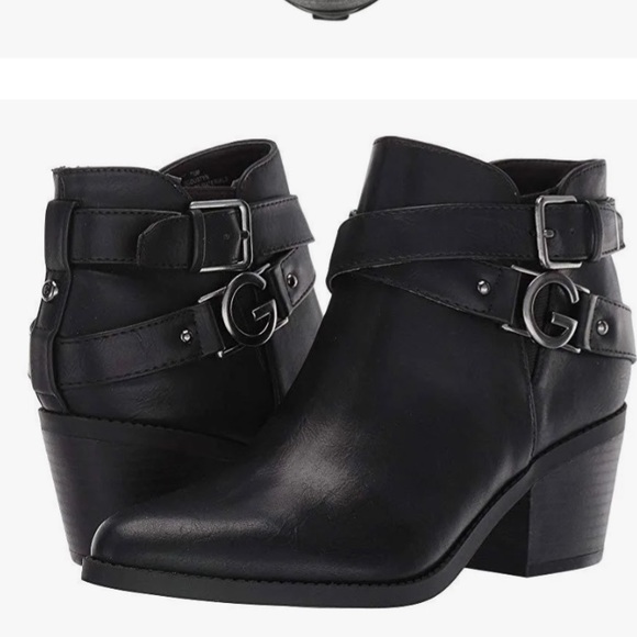 guess booties black